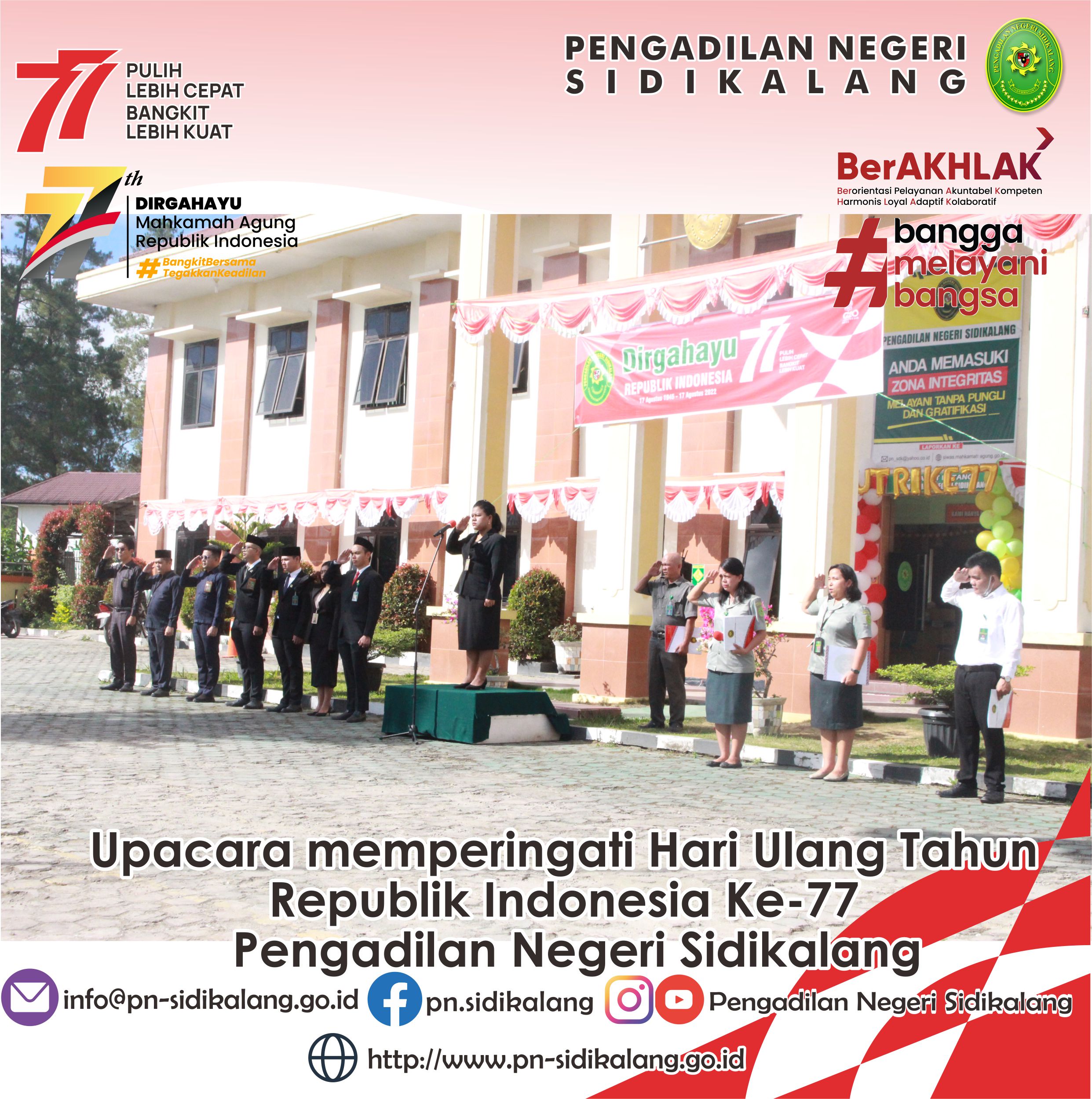 Upacara Memperingati Hari Ulang Tahun Republik Indonesia Ke-77
