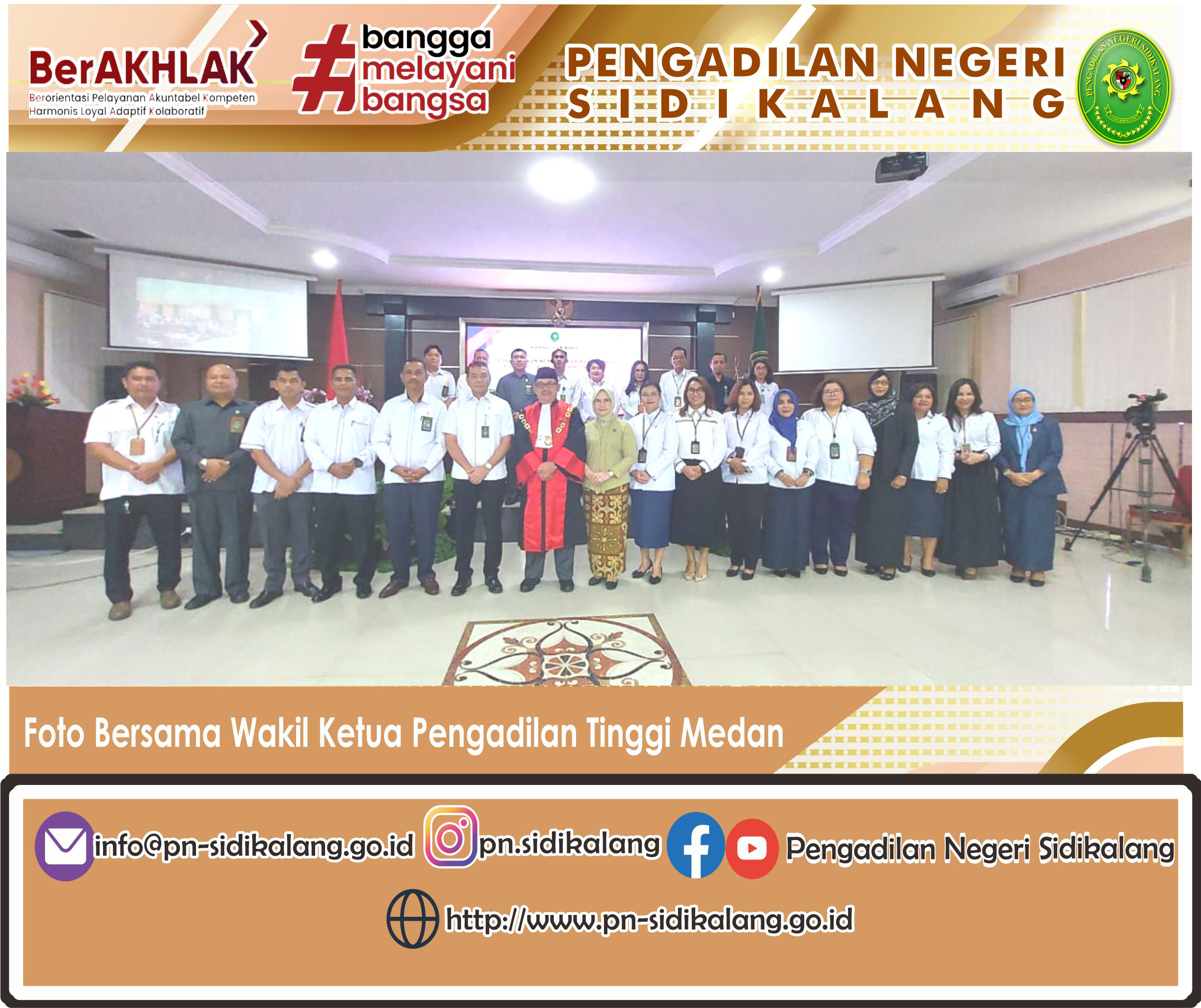 Acara Pengambilan Sumpah dan Pelantikan serta Pembinaan Ketua dan Wakil Ketua Pengadilan Tinggi Medan